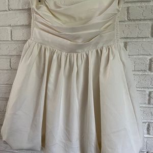 SHAIMA STRAPLESS MINI DRESS IN WHITE